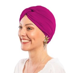 Dámsky onko turban na hlavu Canaver cyklamenový.