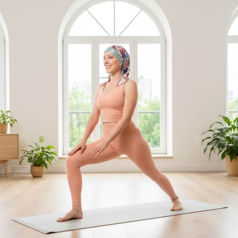 Dámska šatka po chemoterapii Canaver tameri kvety.