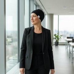 Dámska onko čiapka po chemoterapii Canaver čierna. Dámska onko čiapka po chemoterapii Canaver čierna.