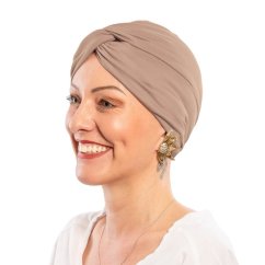 Dámsky onko turban na hlavu Canaver hnedý.