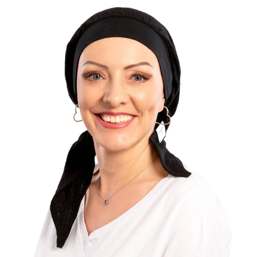 Onko šatka po chemoterapii mušelín Canaver čierna.