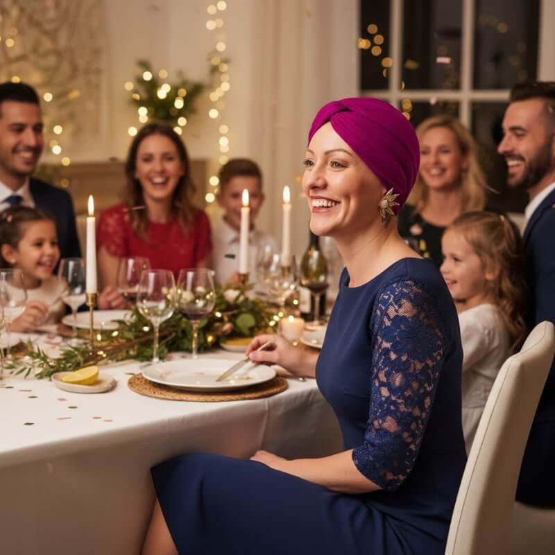 Dámsky onko turban Canaver cyklamenový.