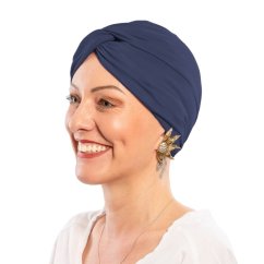 Dámsky onko turban na hlavu Canaver tmavomodrý.
