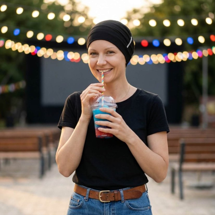 Tenká bavlnená pokrývka hlavy po chemoterapii Canaver.