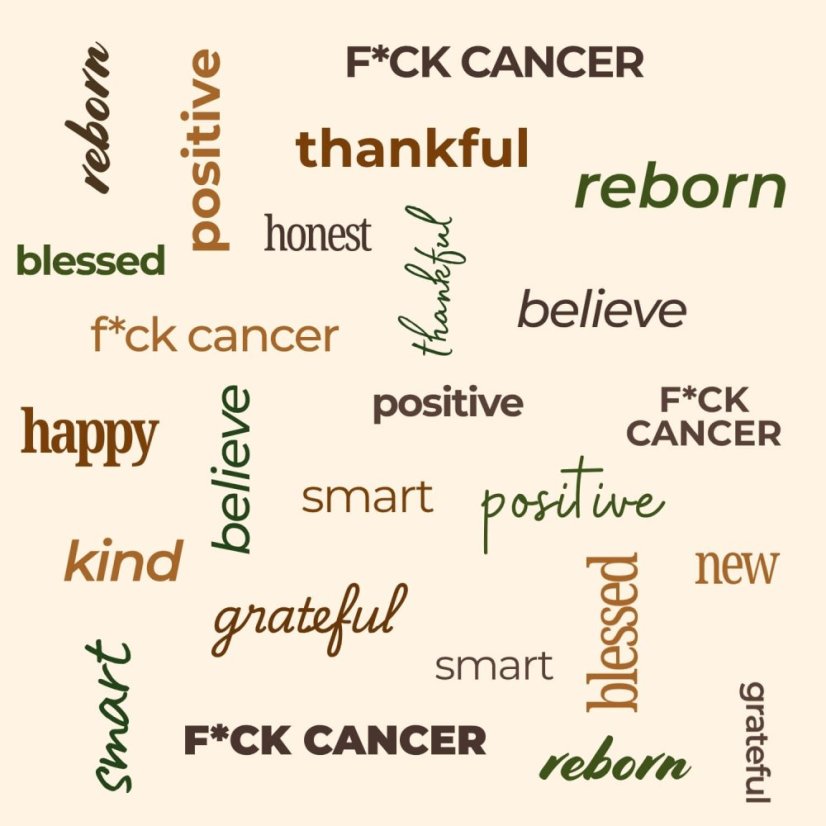 Detailný autorský dizajn Canaver® Reeva F*ck Cancer.