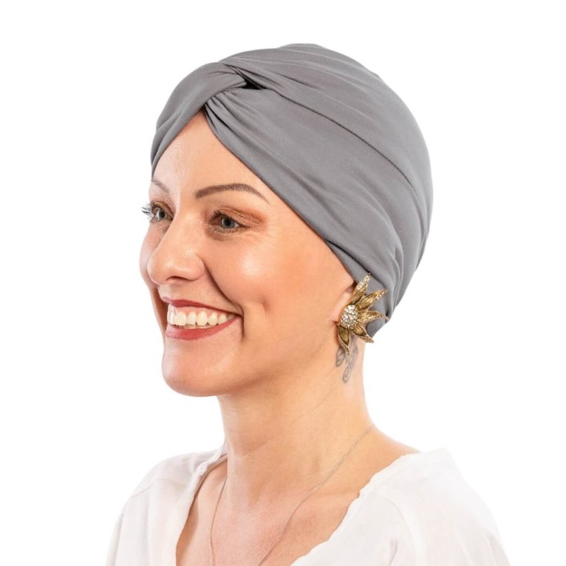 Dámsky onko turban na hlavu Canaver sivý.