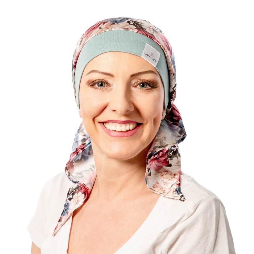 Šatka na hlavu pre onkologických pacientov Canaver tameri.