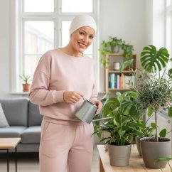 Dámska onko čiapka po chemoterapii Canaver ecru.