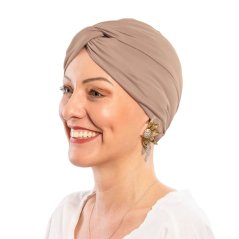 Dámsky onko turban na hlavu Canaver hnedý.