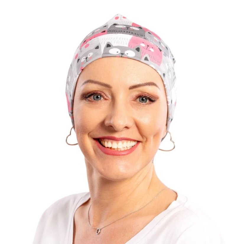 Pokrývka hlavy po chemoterapii na spanie Canaver vzorovaná.