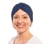 Dámsky bavlnený turban po chemoterapii Canaver tmavomodrý. Dámsky bavlnený turban po chemoterapii Canaver tmavomodrý.