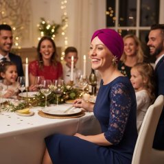 Dámsky onko turban Canaver cyklamenový.