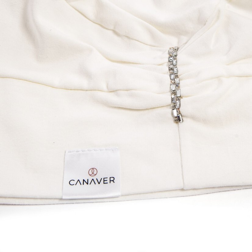 Detail Canaver damska bavlnena ciapka pre onko pacientov. Čiapka po chemoterapii.