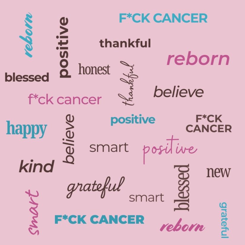 Autorský dizajn turbanu Canaver Belora F*ck Cancer.