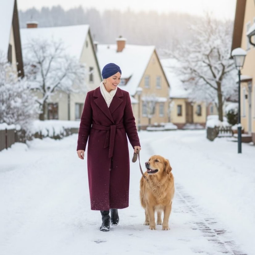 Dámsky onko turban po chemoterapii Canaver tmavomodrý.