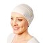 Tenká biela bavlnená čiapka pre onkologické pacientky po chemoterapii Canaver. Čiapka na alopéciu.